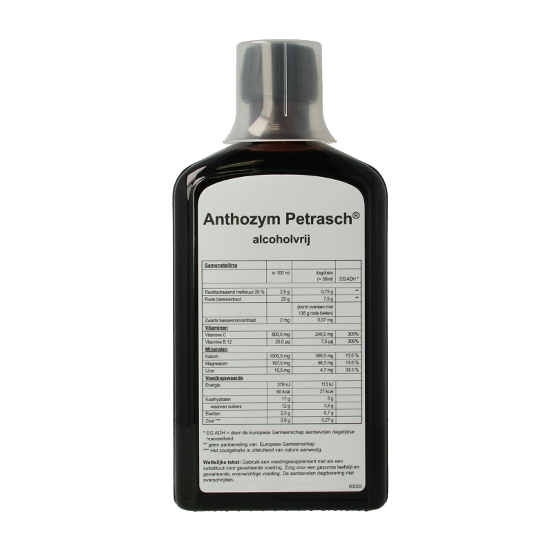 Petrasch Anthozym alcoholvrij 495 Milliliter