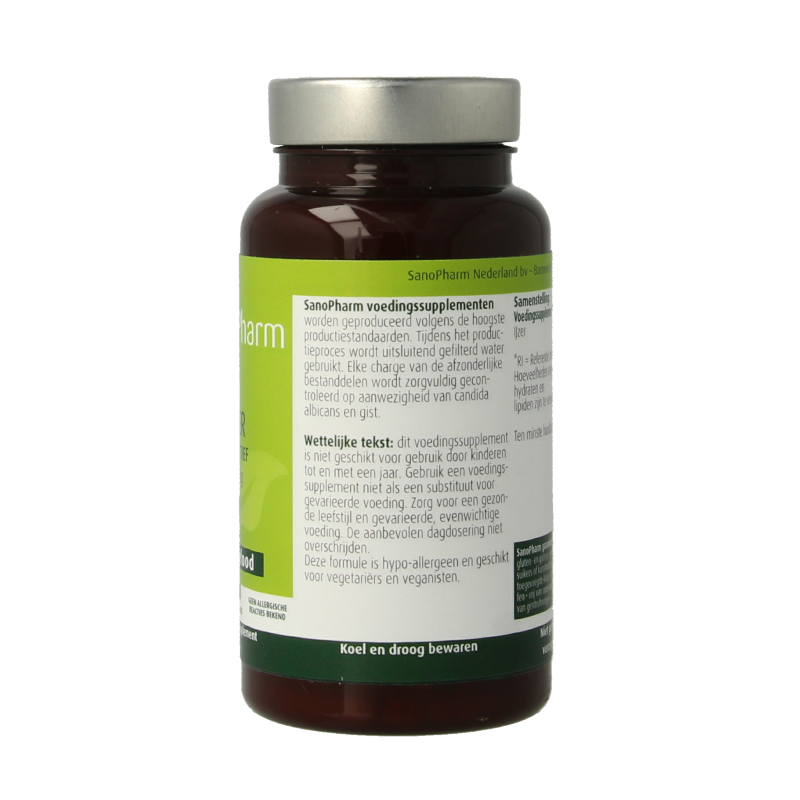 SanoPharm IJzer 10mg wholefood 30 Capsules