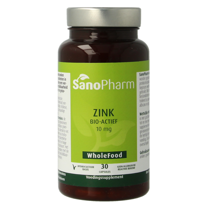SanoPharm Zink  wholefood 30 Capsules