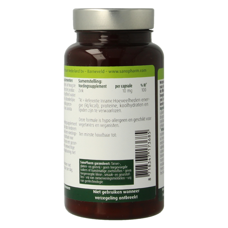 SanoPharm Zink  wholefood 30 Capsules