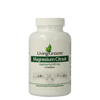 Livinggreens Magnesium citraat 400mg 120 Tabletten