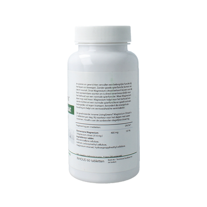 Livinggreens Magnesium citraat 400mg 60.00 Tabletten