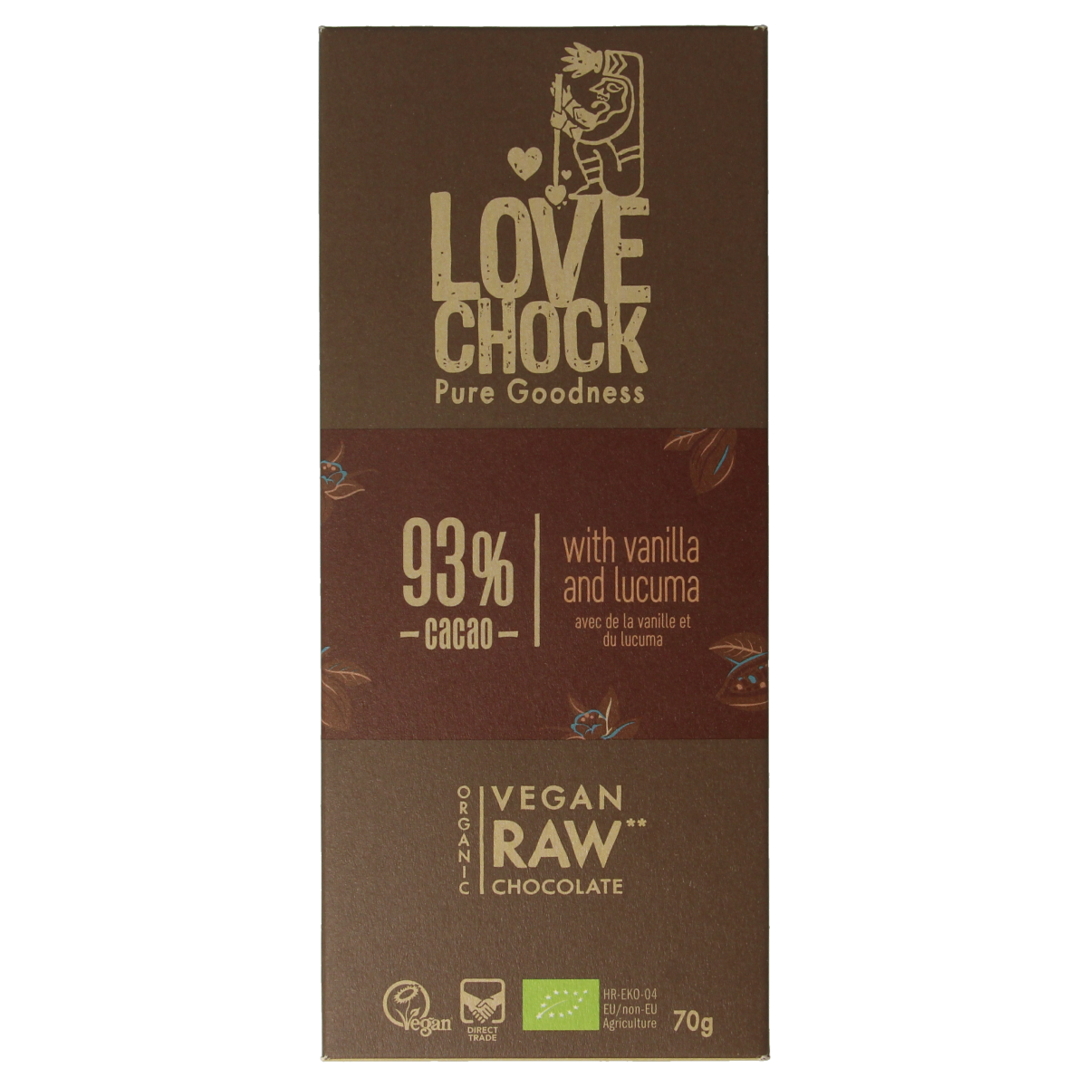 Lovechock 93% Pure vanilla lucuma bio 70.00 Gram