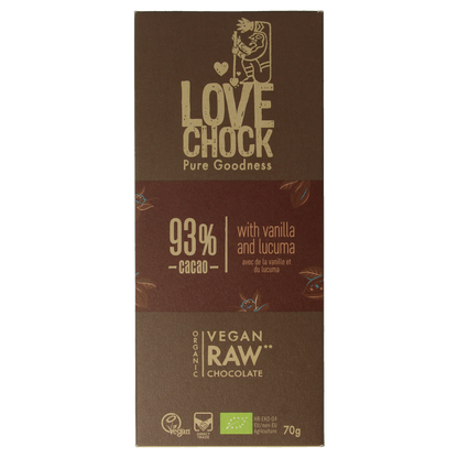 Lovechock 93% Pure vanilla lucuma bio 70.00 Gram
