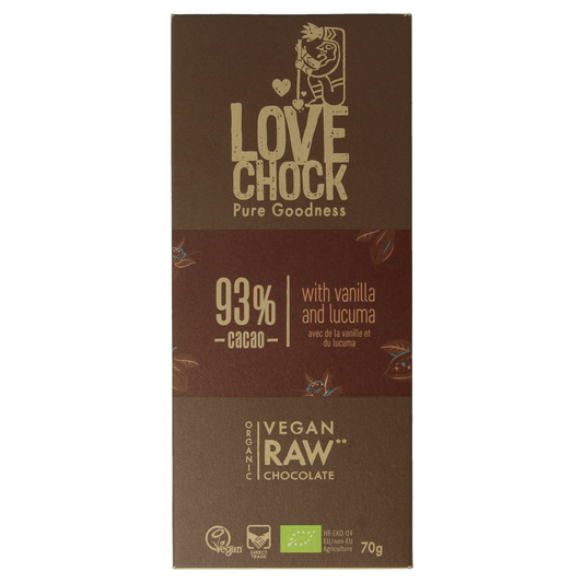 Lovechock 93% Pure vanilla lucuma bio 70.00 Gram