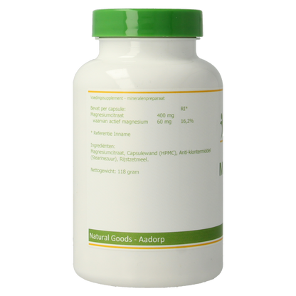 Elvitum  Magnesium citraat 180 Vegetarische capsules