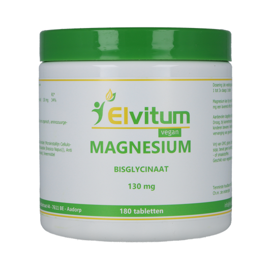 Elvitum  Magnesium (bisglycinaat) 130mg 180.00 Tabletten