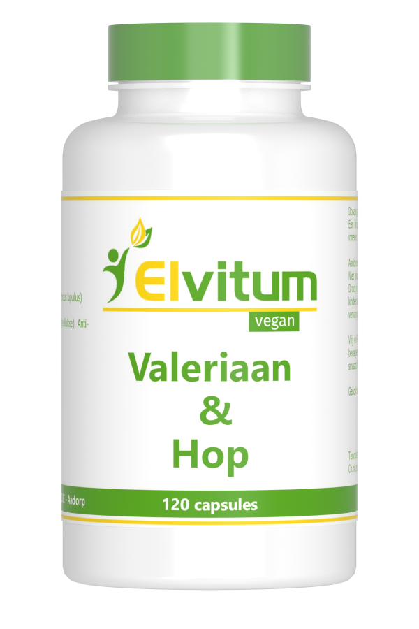 Elvitum  Valeriaan en hop extract 120.00 Capsules