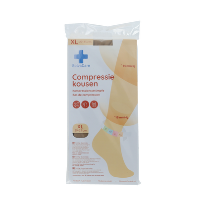Solvacare Compressiekous beige XL 29 - 33 cm 1.00 Paar