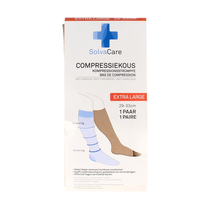 Solvacare Compressiekous beige XL 29 - 33 cm 1.00 Paar