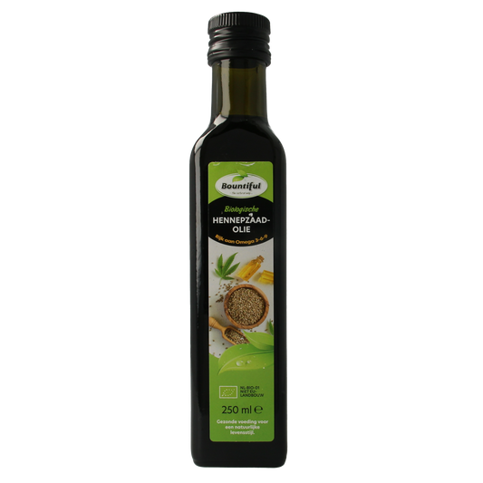 Bountiful Hennepzaadolie omega 3-6-9 bio 250.00 Milliliter