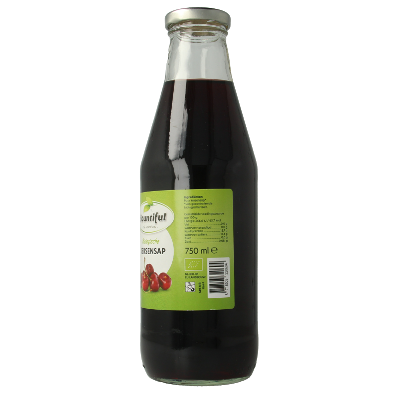Bountiful Kersensap bio 750 Milliliter