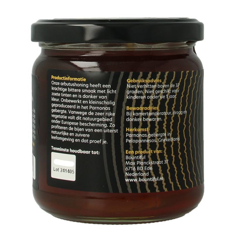 Bountiful select Griekse rauwe honing arbutus 500 Gram