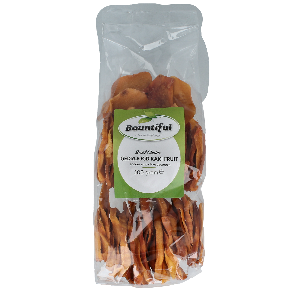Bountiful Kaki fruit gedroogd zonder suiker 500.00 Gram
