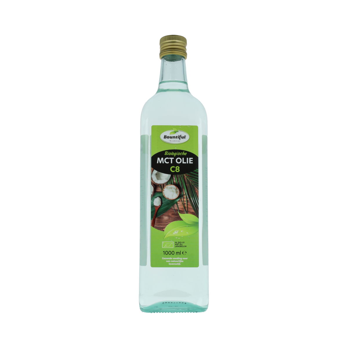 Bountiful MCT olie C8 coconut pure 99% caprylic acid bio 1000.00 Milliliter