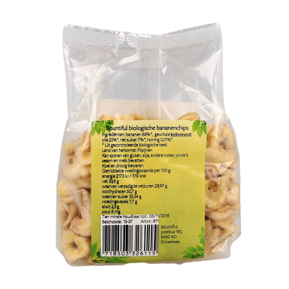 Bountiful Bananen chips bio 200.00 Gram
