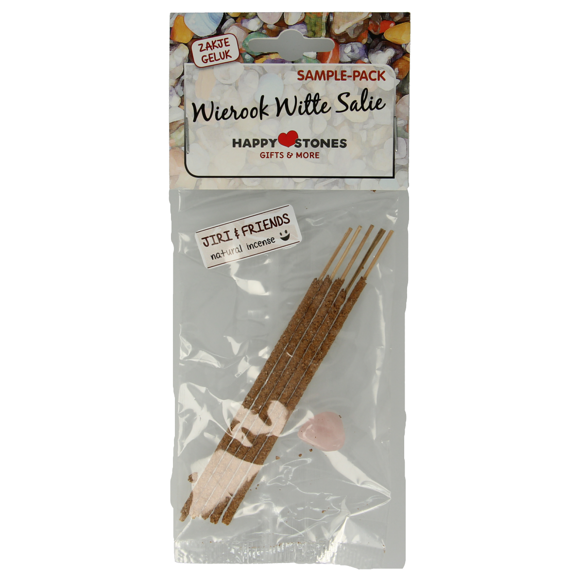 Jiri & Friends Zakje geluk wierook witte salie mini 1.00 Stuks