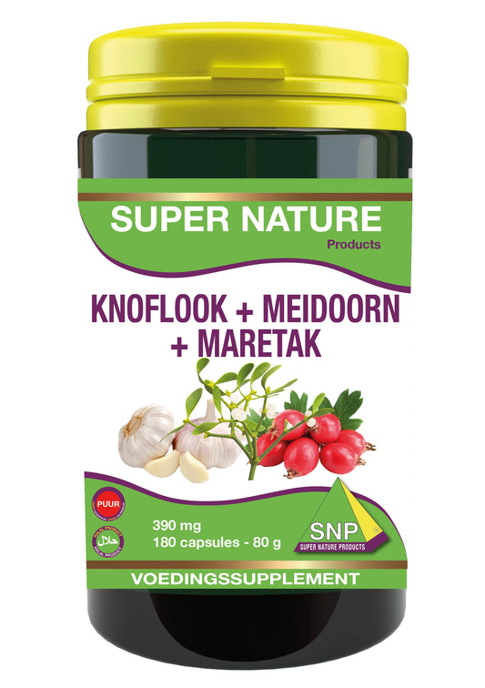SNP Knoflook-meidoorn-maretak 390 mg puur 180 Capsules