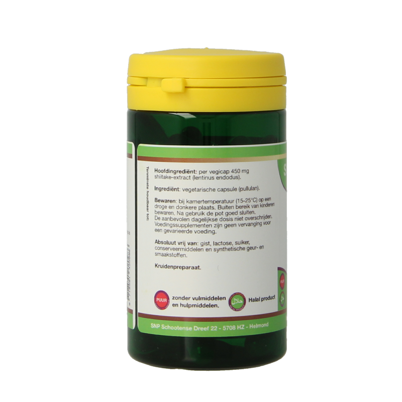 SNP Shiitake 450mg puur 60 Vegetarische capsules