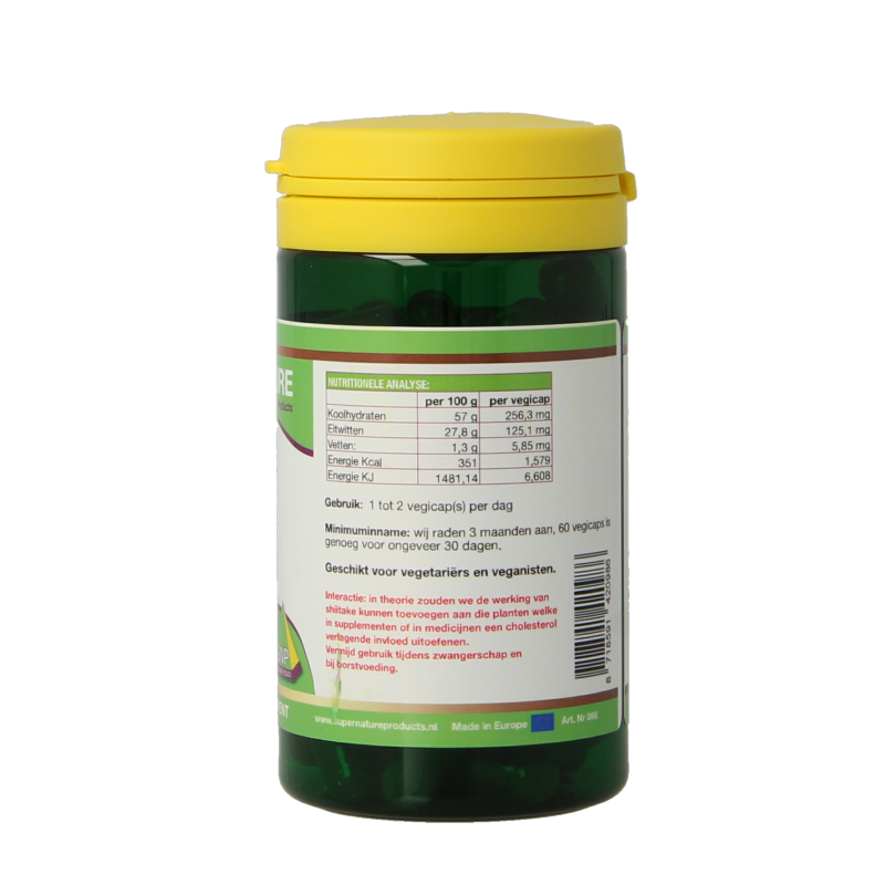 SNP Shiitake 450mg puur 60 Vegetarische capsules