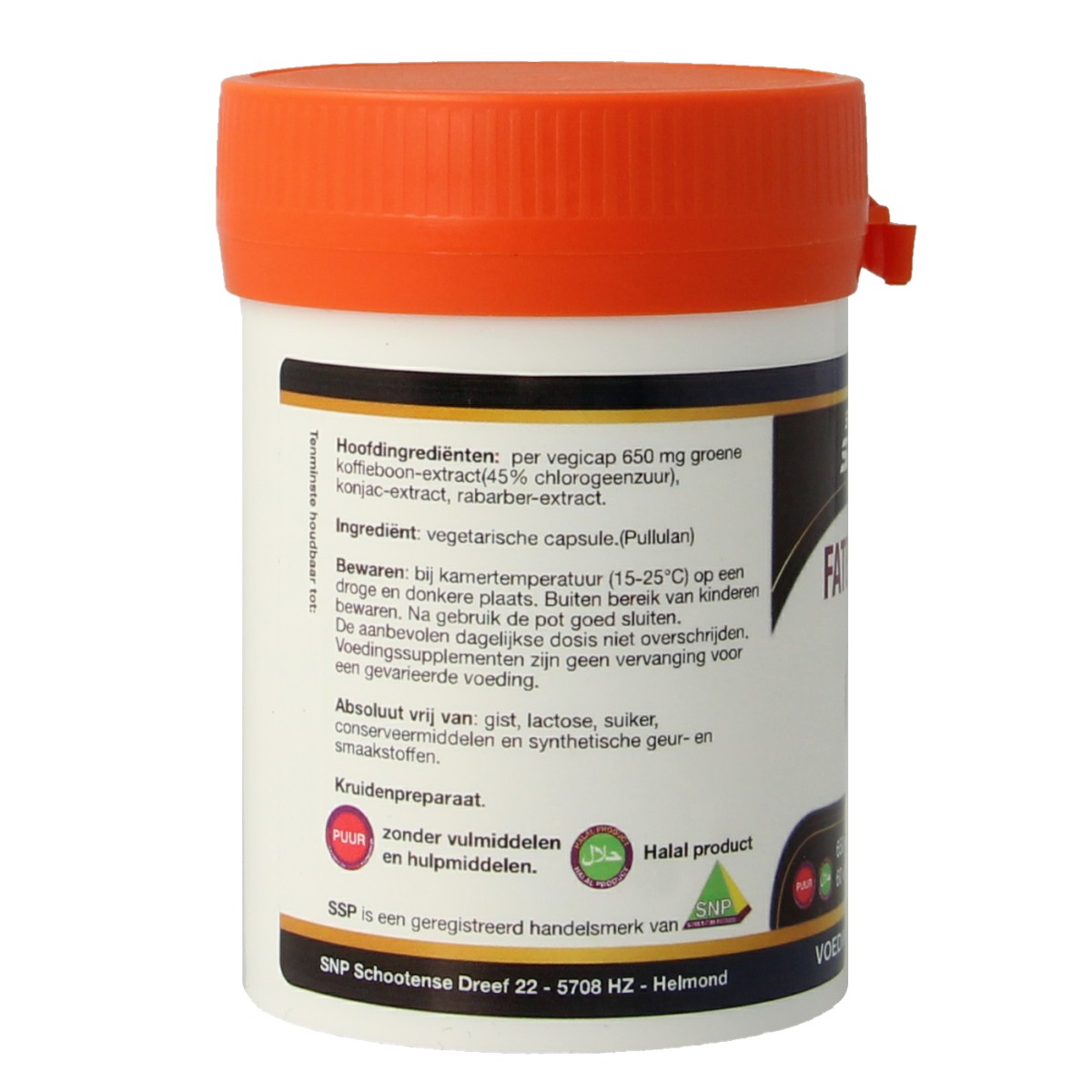 SNP Fatburner XXL 650mg puur 60.00 Vegetarische capsules