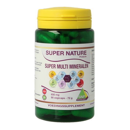 SNP Super multi mineralen 650mg puur 90 Vegetarische capsules