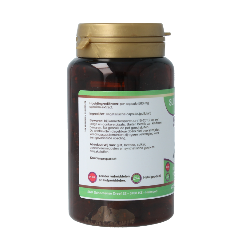 SNP Spirulina 500mg puur 90 Vegetarische capsules
