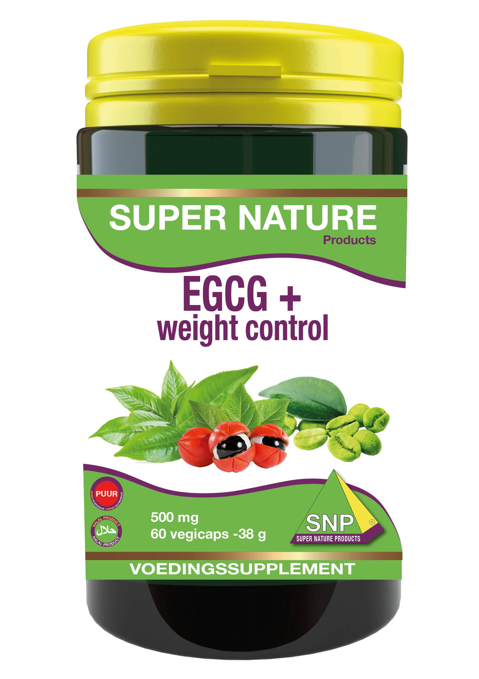 SNP EGCG+ Weight control puur 60.00 Vegetarische capsules