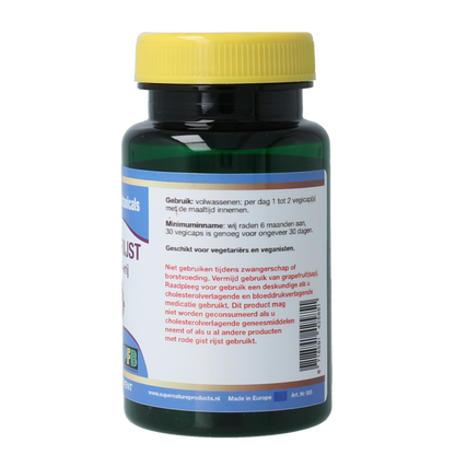 SNP Rode gist rijst monacoline K-vrij puur 30 Vegetarische capsules