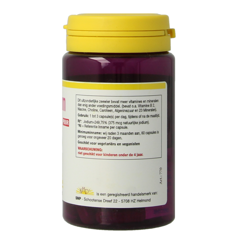 NHP Kelp jodium 375mcg 60 Vegetarische capsules