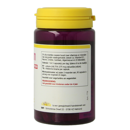 NHP Kelp jodium 375mcg 60 Vegetarische capsules