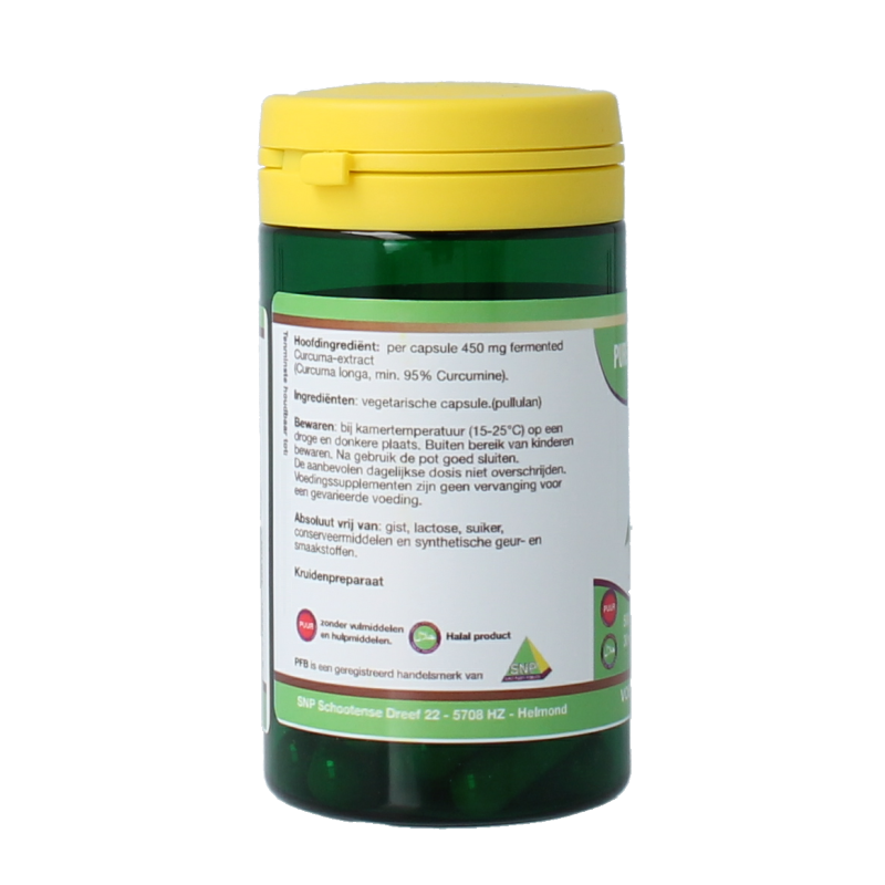 SNP Curcuma fermented puur 30 Vegetarische capsules