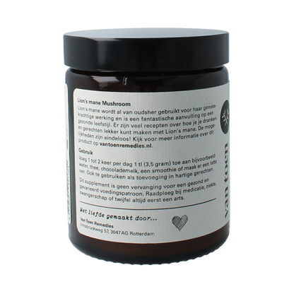 Van Toen Lion's mane poeder bio 80 Gram