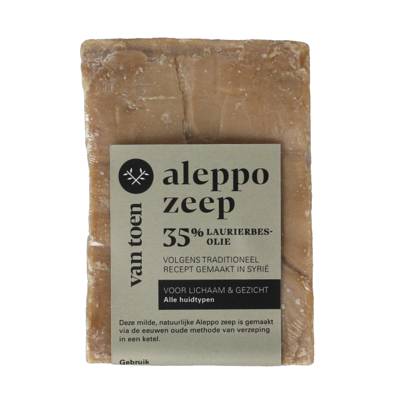Van Toen Aleppo zeep 35% laurierbesolie 190 Gram