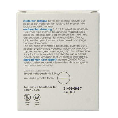 Intoleran Lactase 20.000 50.00 Tabletten