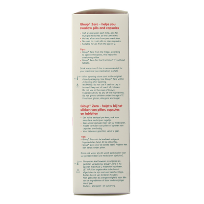 Gloup Zero medicatie inname gel framboos 150 Milliliter