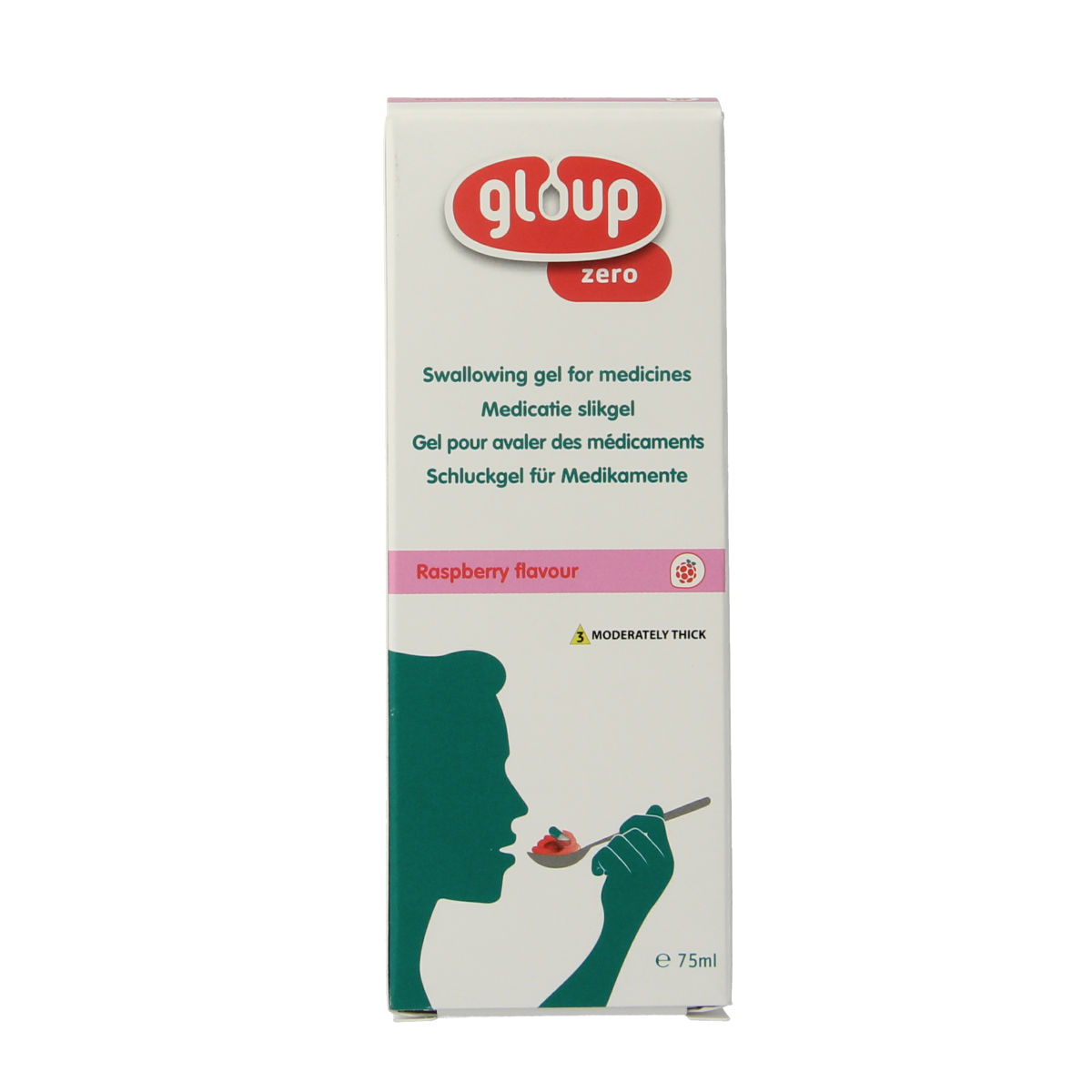 Gloup Zero medicatie inname gel framboos 75.00 Milliliter