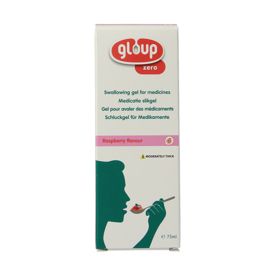Gloup Zero medicatie inname gel framboos 75.00 Milliliter