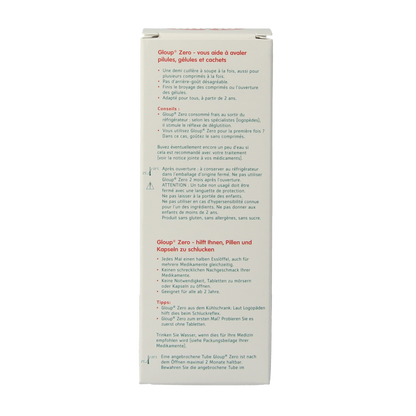 Gloup Zero medicatie inname gel framboos 75 Milliliter