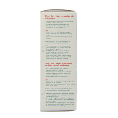 Gloup Zero medicatie inname gel framboos 75 Milliliter
