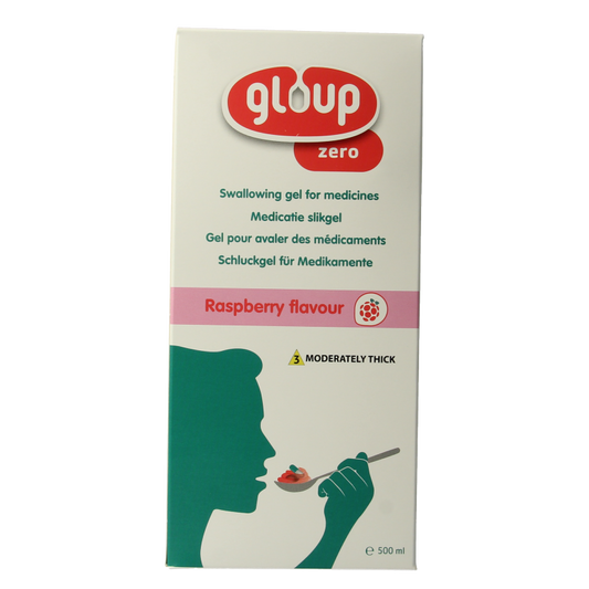 Gloup Zero medicatie inname gel framboos 500 Milliliter
