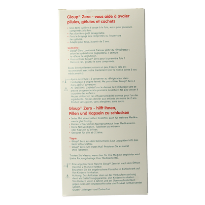 Gloup Zero medicatie inname gel framboos 500 Milliliter