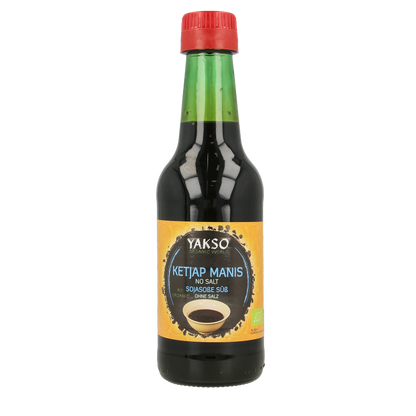 Yakso Ketjap zonder zout bio 250 Milliliter