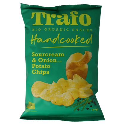 Trafo Chips handcooked sour cream & onion bio 125 Gram