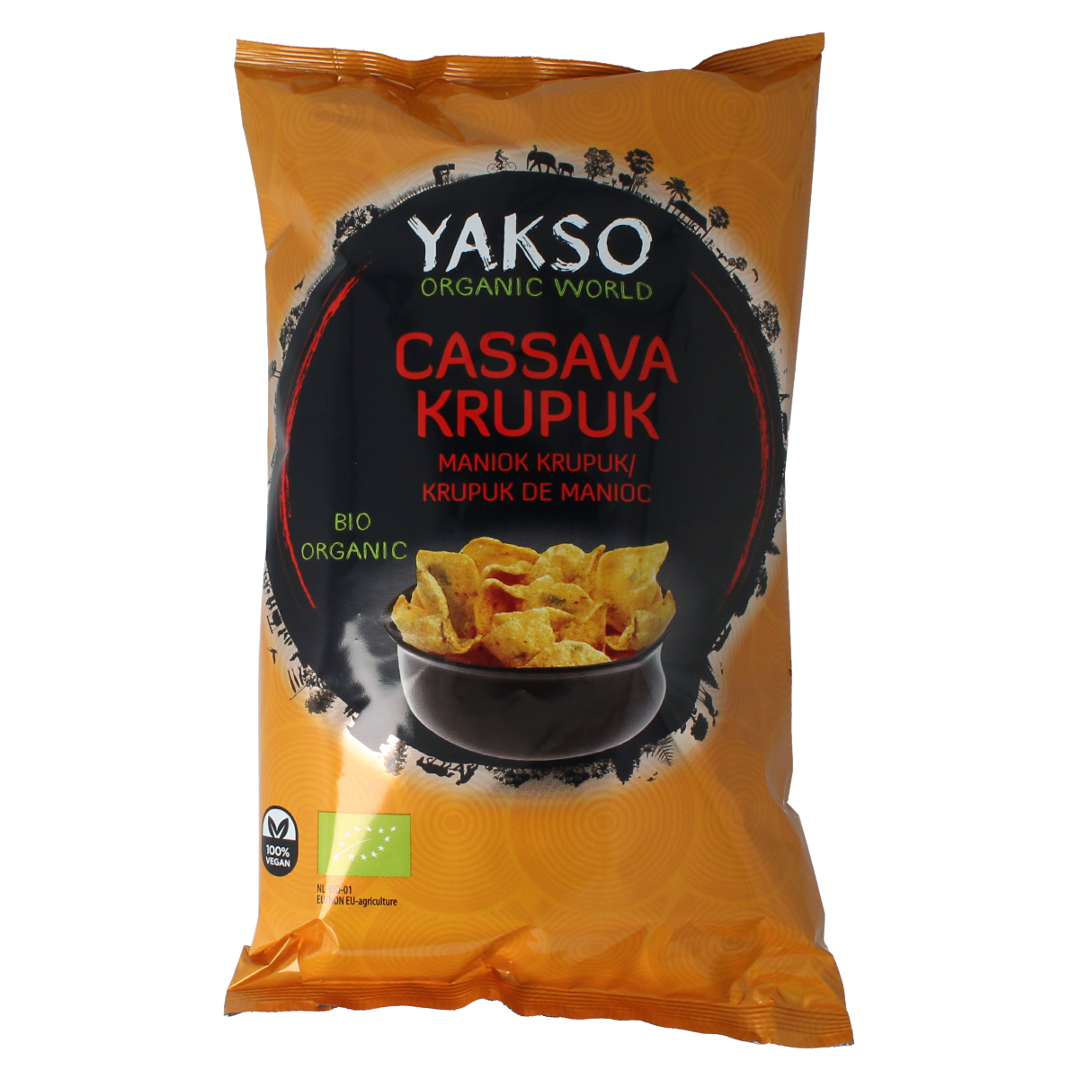 Yakso Cassave krupuk bio 75.00 Gram