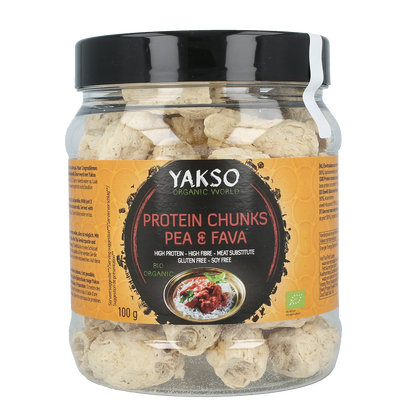 Yakso Eiwitbrokken erwten & fava bonen bio 100.00 Gram