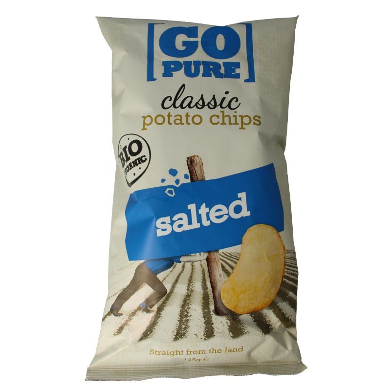 Go Pure Chips naturel gezouten bio 125 Gram