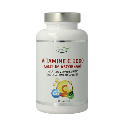 Nutrivian Vitamine C1000 mg calcium ascorbaat 100.00 Tabletten