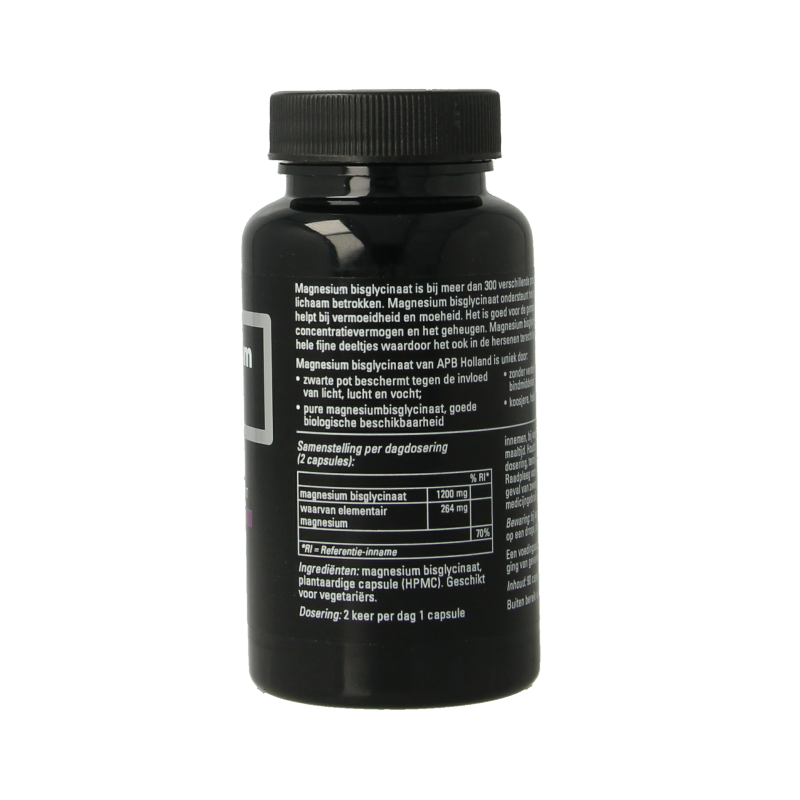 APB Holland Magnesium bisglycinaat puur 600mg 90 Capsules