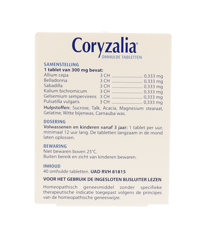 Boiron Coryzalia 40.00 Tabletten